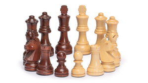 Husaria Staunton Tournament No. 5 Chessmen with 2 Extra Queens and Wooden Box, 3.5" Kings-Husaria