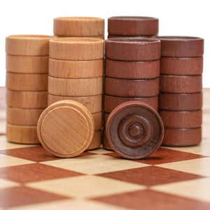 Husaria 15.4-Inch International Checkers Folding Wooden Game Set - 10x10 Board-Husaria