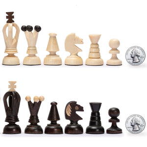 Husaria European International Chess Wooden Game Set, "King's Continental" - 13.8" Medium Size Chess Set-Husaria